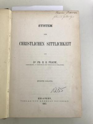  System der Christlichen Sittlichkeit (1887)
