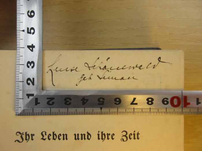 Bio 1764 her : Henriette Herz 
Ihr Leben und ihre Zeit (1913);-, Von Hand: Name; 'Luise Schönewald
geb Simon'