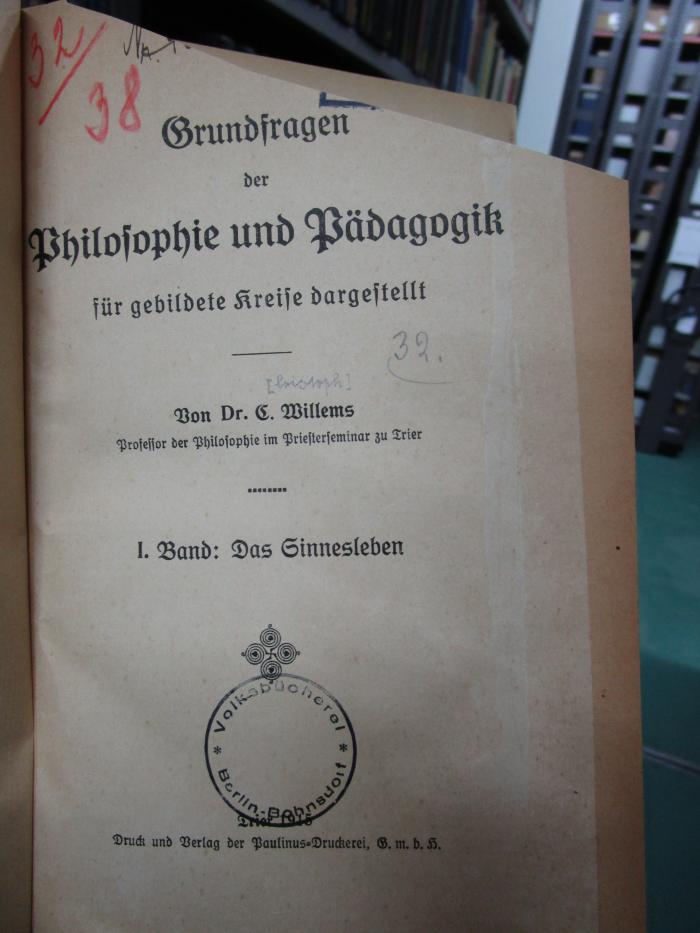 Hp 66 1: Das Sinnesleben (1915)