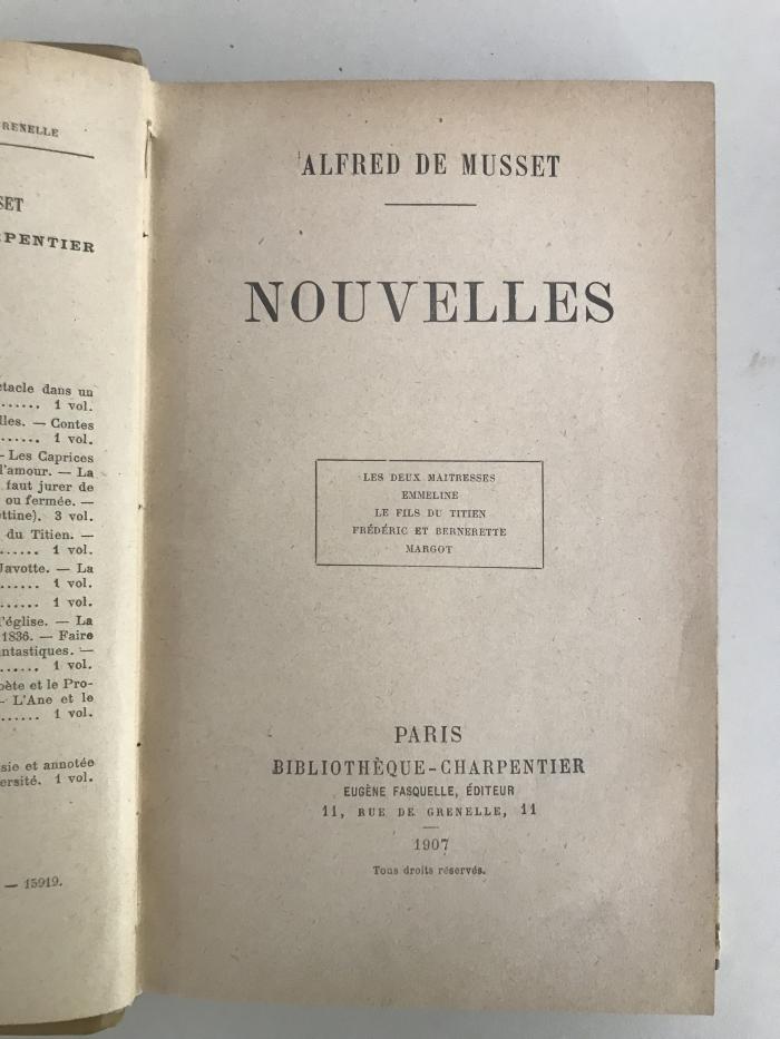  Nouvelles (1907)