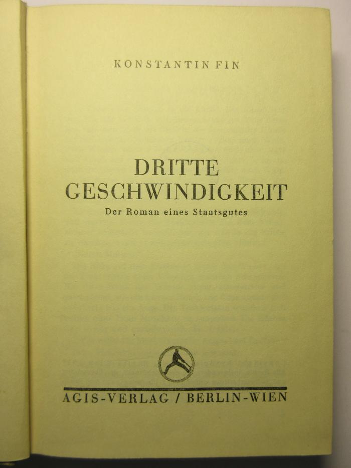 38/80/40112(2) :  Dritte Geschwindigkeit
 (1931)