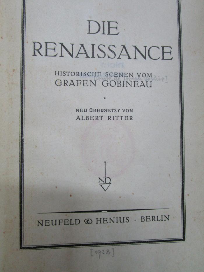Ah 393: Die Renaissance ([1928])