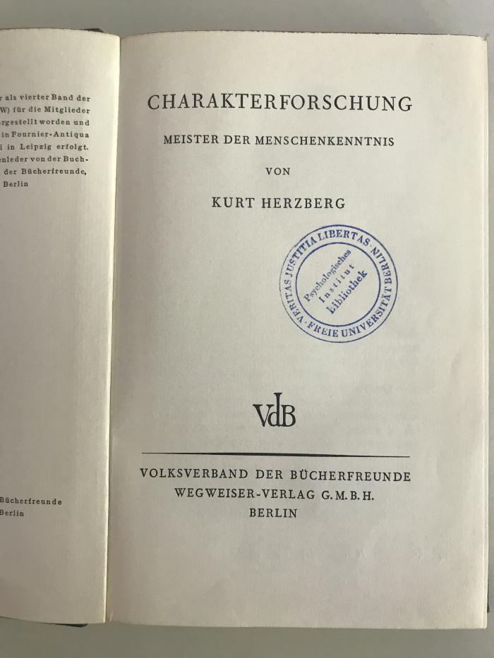 Gab 60 : Charakterforschung. Meister der Menschenkenntnis. (1932)