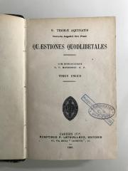 5 C 5526 (ausgesondert) : Quaestiones Quodlibetales (1926)