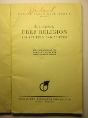 38/80/40150(3) : Über Religion
 (1931)