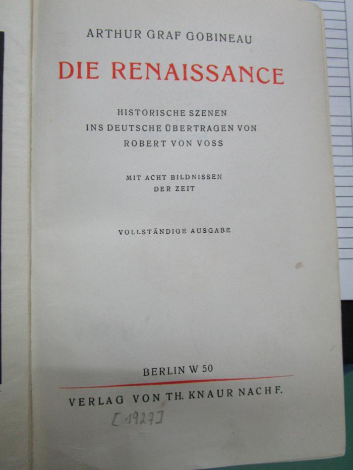 Ah 390: Die Renaissance ([1927])
