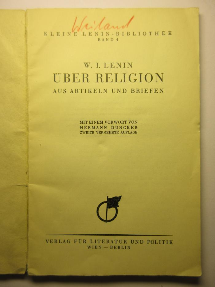 38/80/40150(3) : Über Religion
 (1931)