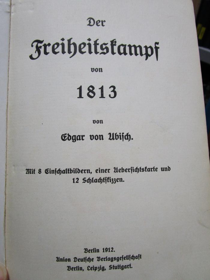 Ai 1492: Der Freiheitskampf von 1813 (1912)