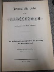 L 212 Nib 3: Zwanzig alte Lieder von den Nibelungen (1840)