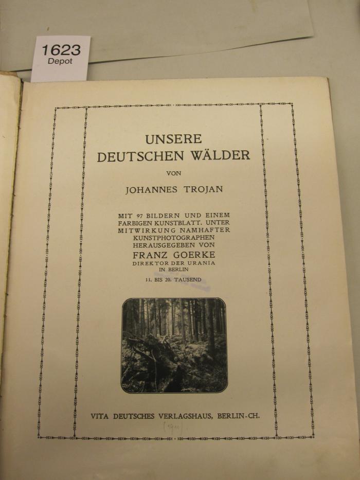 Bk 1415 3. Ex.: Unsere deutschen Wälder (1911)
