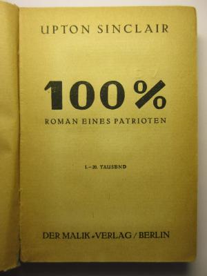 38/80/40799(8) : 100%
Roman eines Patrioten (1921)