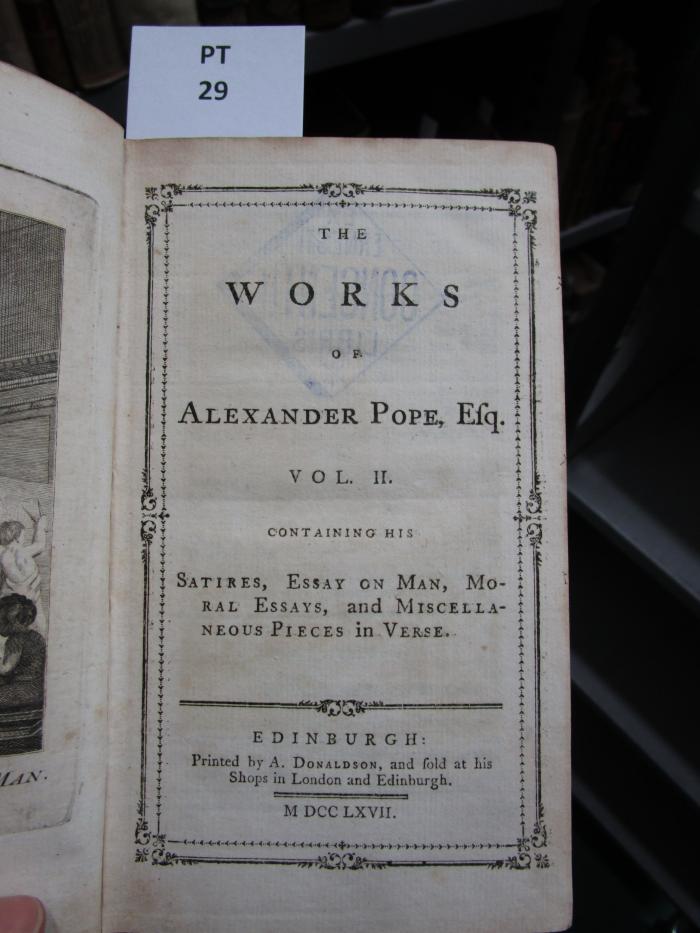  Satires, essay on man, moral essays, and miscellaneous pieces in verse (1767)