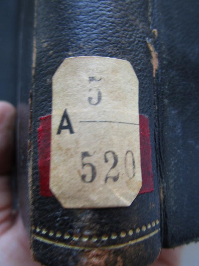 - (Ratsbibliothek (Berlin, Ost)), Etikett: Signatur.  (Prototyp);A 5 520: Die Berliner Gesellschaft (1907)