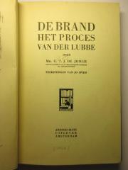 38/80/40327(0); ; ;: De Brand het proces van der Lubbe (1934)