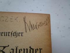 - (Pollaczek, Max), Von Hand: Autogramm, Berufsangabe/Titel/Branche, Name; 'Dr M Pollaczek'. 