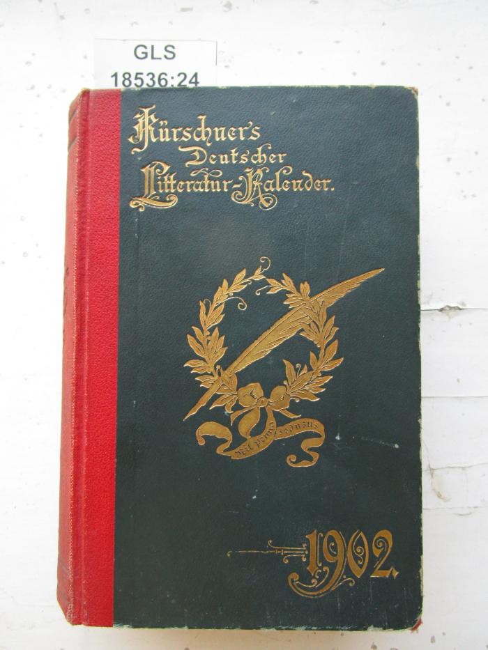 GL 18536 XXIV: Deutscher Litteratur-Kalender : auf das Jahr 1902 (1902)