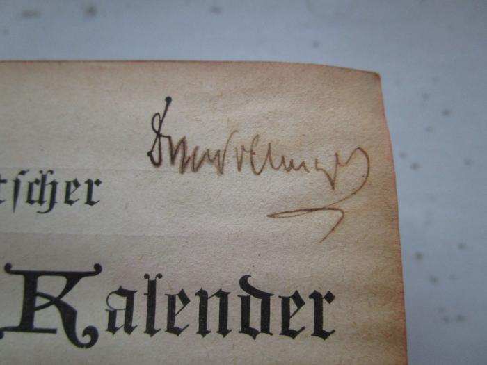 GL 18536 XXIII: Deutscher Litteratur-Kalender : auf das Jahr 1901 (1901);- (Pollaczek, Max), Von Hand: Autogramm, Name, Berufsangabe/Titel/Branche; 'Dr M Pollaczek'. 