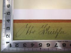 - (Schützler, Otto), Von Hand: Name; 'Otto Schützler'. 