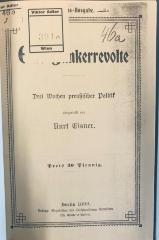 38/80/40289(8) : Eine Junkerrevolte - 
Drei Wochen preussischer Politik (1899)