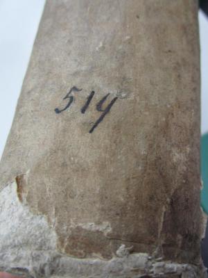- (Bibliothek der Carlsburg), Von Hand: Nummer; '519'. 