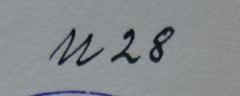 - (Loge Luise Augusta zu den drei Sternen (Alfeld)), Von Hand: Signatur; 'n 28'. 