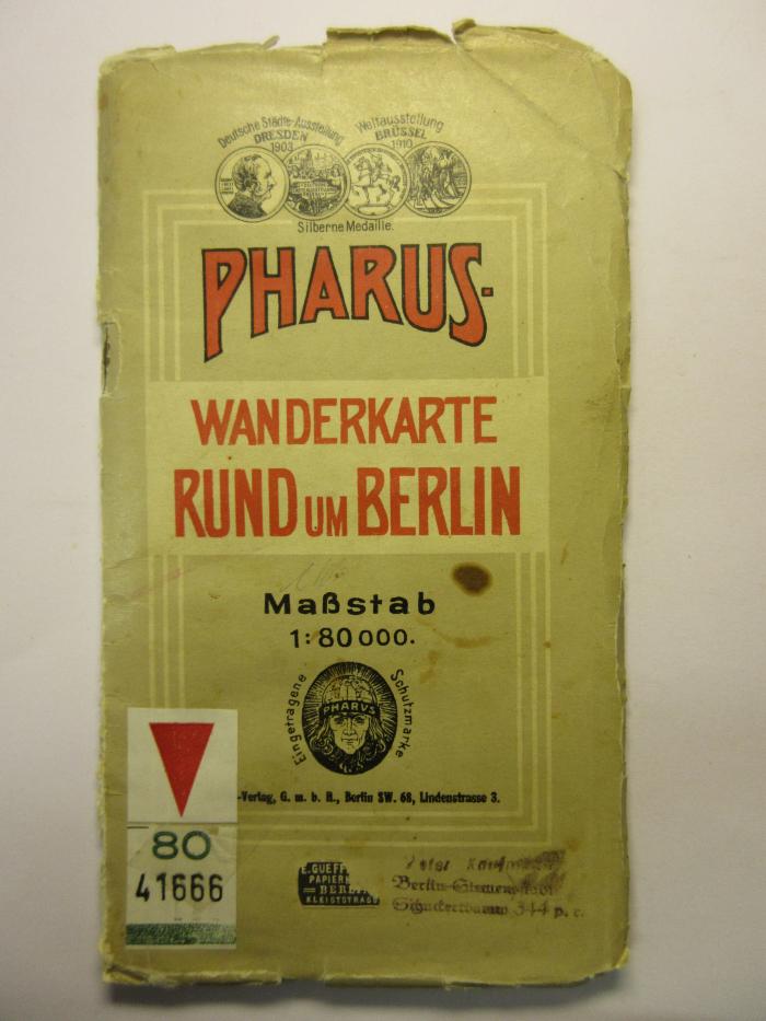 38/80/41666(9) : Wanderkarte Rund um Berlin (1930)