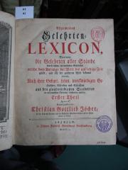  Allgemeines Gelehrten-Lexicon; Theil 1 A-C (1750)