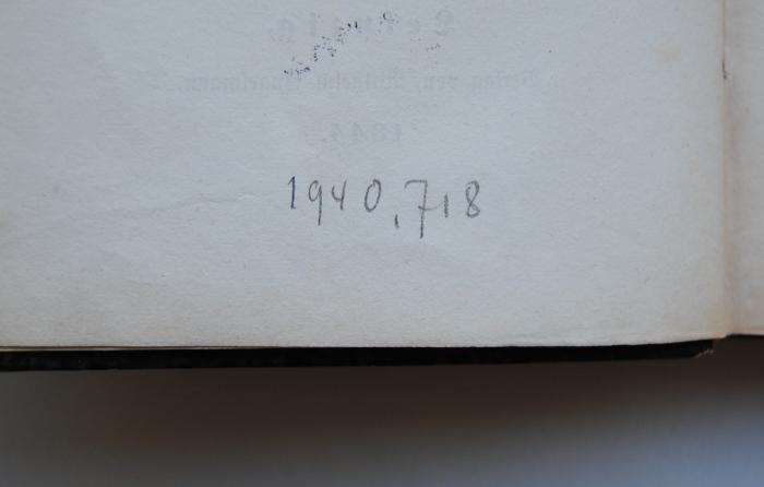 -, Von Hand: Nummer; '1940.718'