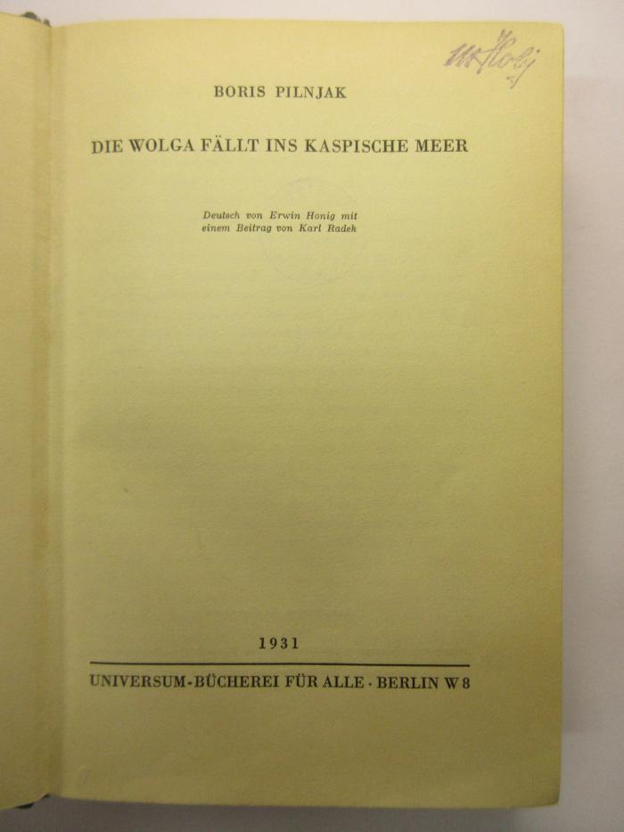 88/80/40412(4) : Die Wolga fällt ins Kaspische Meer
 (1931)
