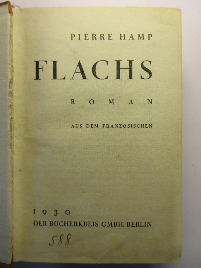 88/80/40253(6) : Flachs (1930)