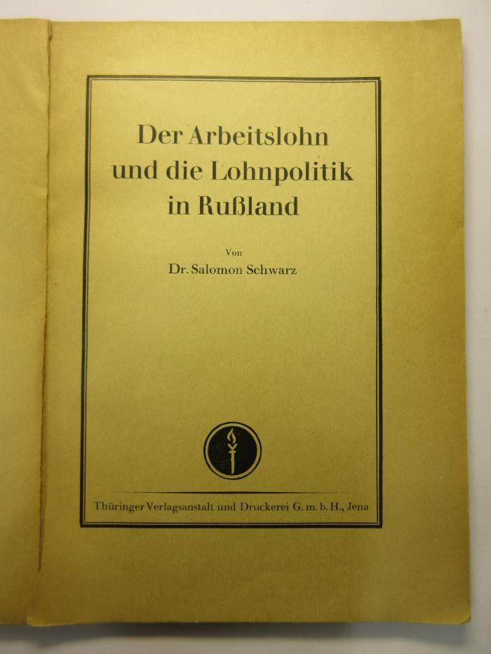 88/80/40421(6) : Der Arbeitslohn und die Lohnpolitik in Rußland
 (1924)