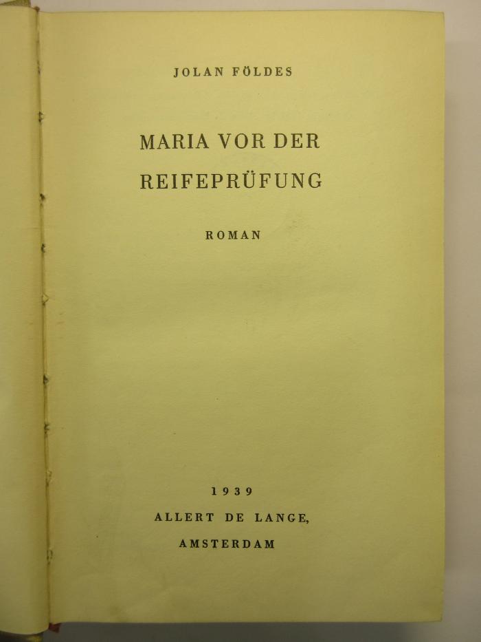 88/80/40477(5) : Maria vor der Reifeprüfung
 (1929)