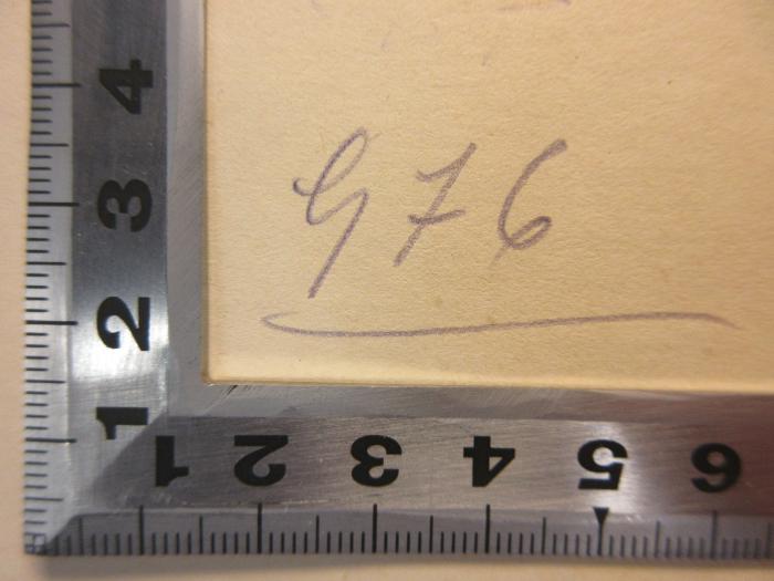 -, Von Hand: Nummer; '976'