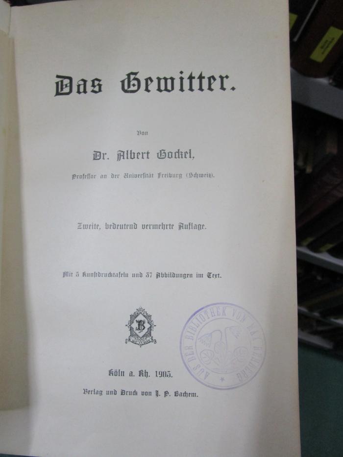Kc 560 b Ers.: Das Gewitter (1905)