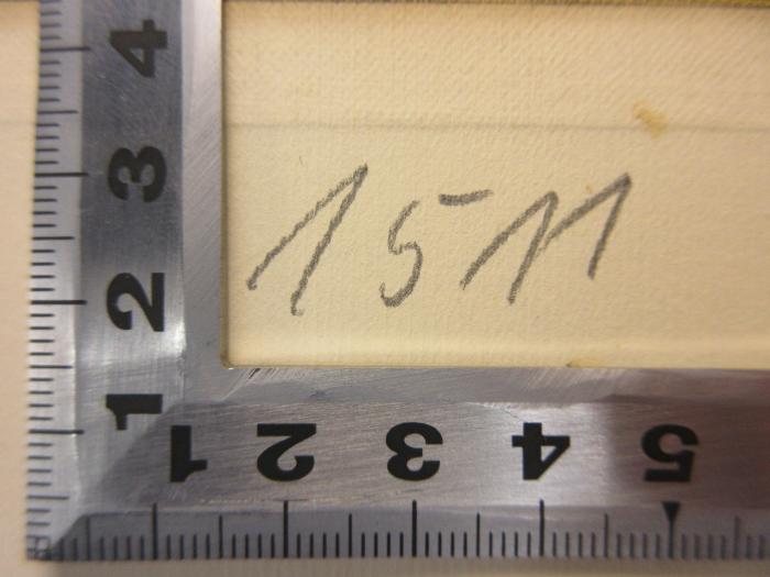 -, Von Hand: Nummer; '1511'