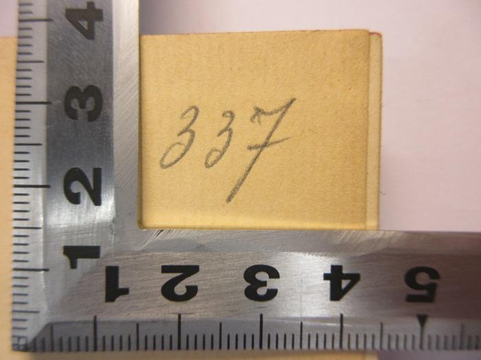 -, Von Hand: Nummer; '337'