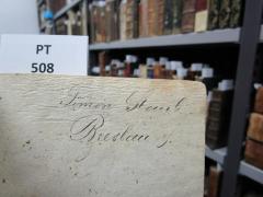 - (Staub, Simon), Von Hand: Autogramm, Ortsangabe; 'Simon Staub
Breslau'. 