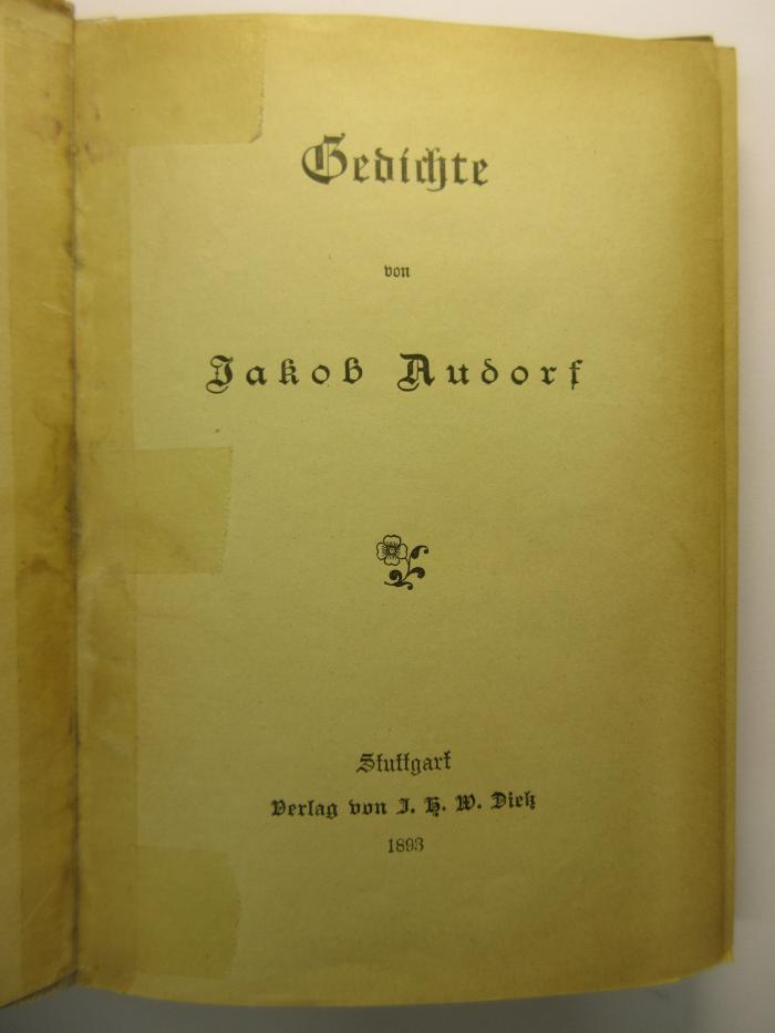 88/80/40605(0)-2 : Gedichte
 (1893)