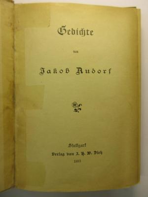 88/80/40605(0)-2 : Gedichte
 (1893)