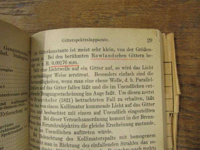 Kd 111 Ers.: Spektroskopie (1935);- (unbekannt), Von Hand: Annotation. 
