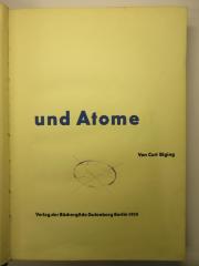 88/80/40643(1) ausgesondert : Tiere, Sonnen und Atome
 (1930)