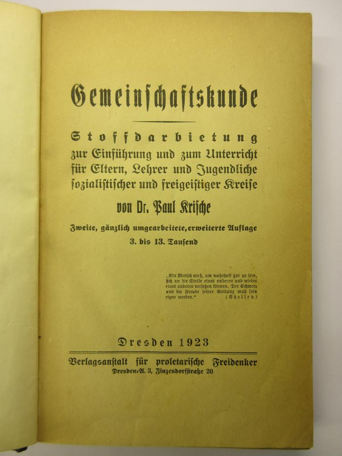 88/80/40635(1) : Gemeinschaftskunde
 (1923)