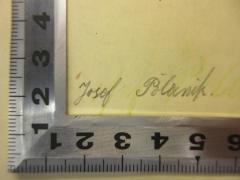 - (Polanik, Josef), Von Hand: Name; 'Josef Polanik'. 