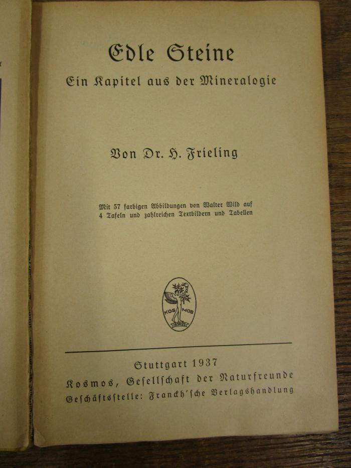 Ke 300: Edle Steine : Ein Kapitel aus der Mineralogie (1937)