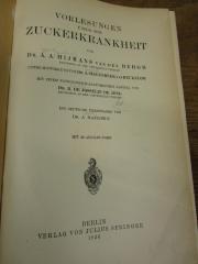 Kk 1314: Vorlesungen über die Zuckerkrankheit (1926)