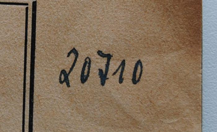 - (NSDAP-Gauarchiv und -museum Südhannover-Braunschweig), Von Hand: Signatur; '20710'. 
