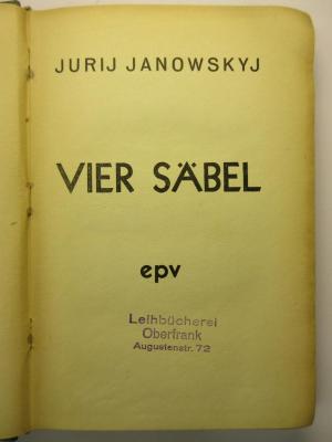 88/80/40663(9) : Vier Säbel (1931)