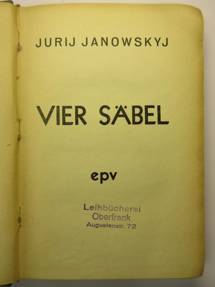 88/80/40663(9) : Vier Säbel (1931)