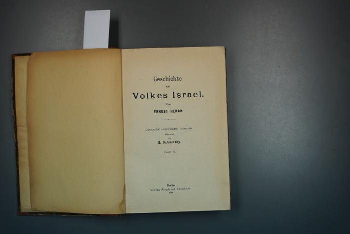  Geschichte des Volkes Israel. (1894)