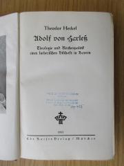 BH 1411 H284 : Adolf von Herleß : Theologie und Kirchenpolitik eines lutherischen Bischofs von Bayern (1933)